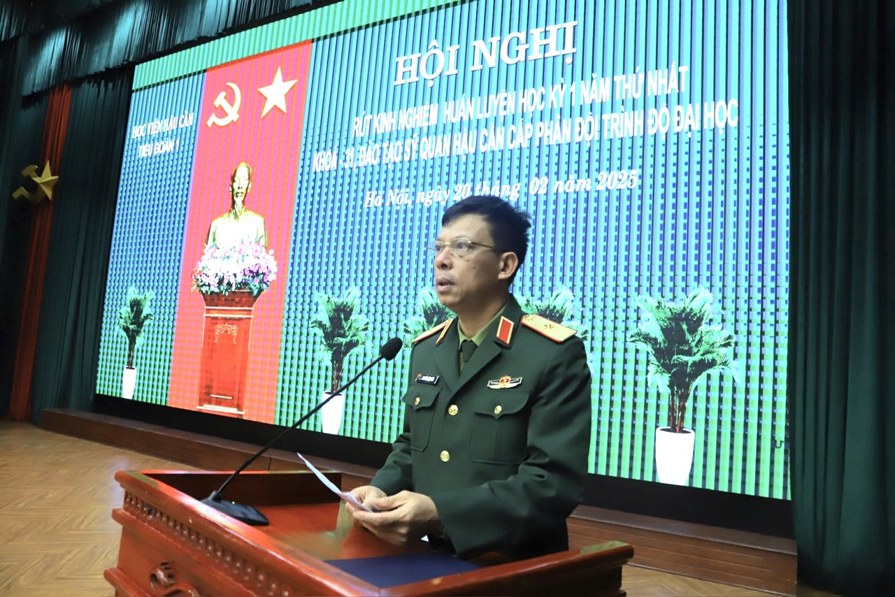 RÚT KINH NGHIỆM HUẤN LUYỆN HỌC KỲ I NĂM THỨ NHẤT – ĐÀO TẠO SĨ QUAN HẬU CẦN CẤP PHÂN ĐỘI TRÌNH ĐỘ ĐẠI HỌC KHÓA 31