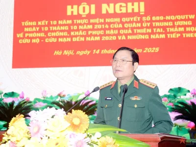TỔNG KẾT 10 NĂM THỰC HIỆN NGHỊ QUYẾT CỦA QUÂN ỦY TRUNG ƯƠNG VỀ PHÒNG, CHỐNG LỤT BÃO, CỨU HỘ - CỨU NẠN