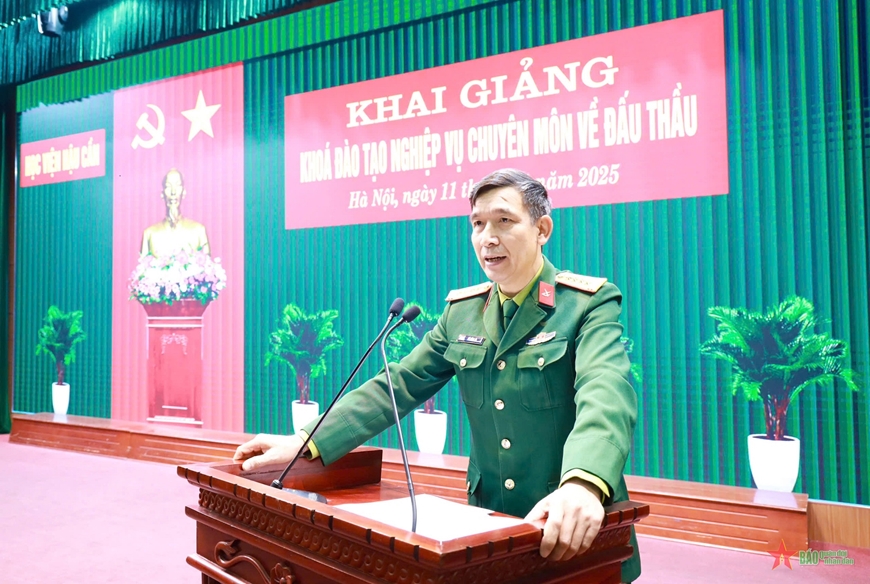 HỌC VIỆN HẬU CẦN KHAI MẠC KHÓA ĐÀO TẠO NGHIỆP VỤ CHUYÊN MÔN VỀ ĐẤU THẦU