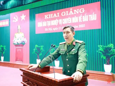 HỌC VIỆN HẬU CẦN KHAI MẠC KHÓA ĐÀO TẠO NGHIỆP VỤ CHUYÊN MÔN VỀ ĐẤU THẦU