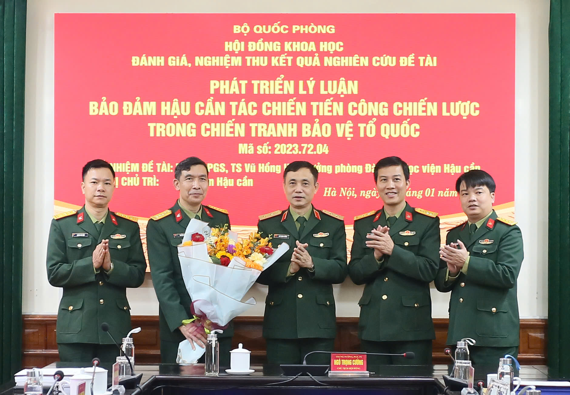 NGHIỆM THU ĐỀ TÀI BỘ QUỐC PHÒNG ĐẠT XUẤT SẮC