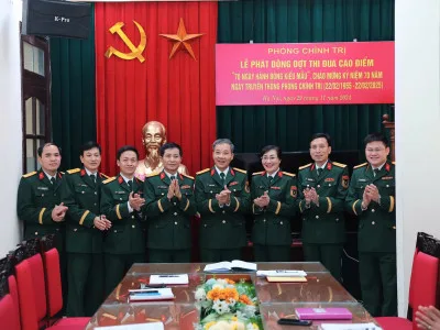 PHÒNG CHÍNH TRỊ PHÁT ĐỘNG ĐỢT THI ĐUA CAO ĐIỂM “70 NGÀY HÀNH ĐỘNG KIỂU MẪU”