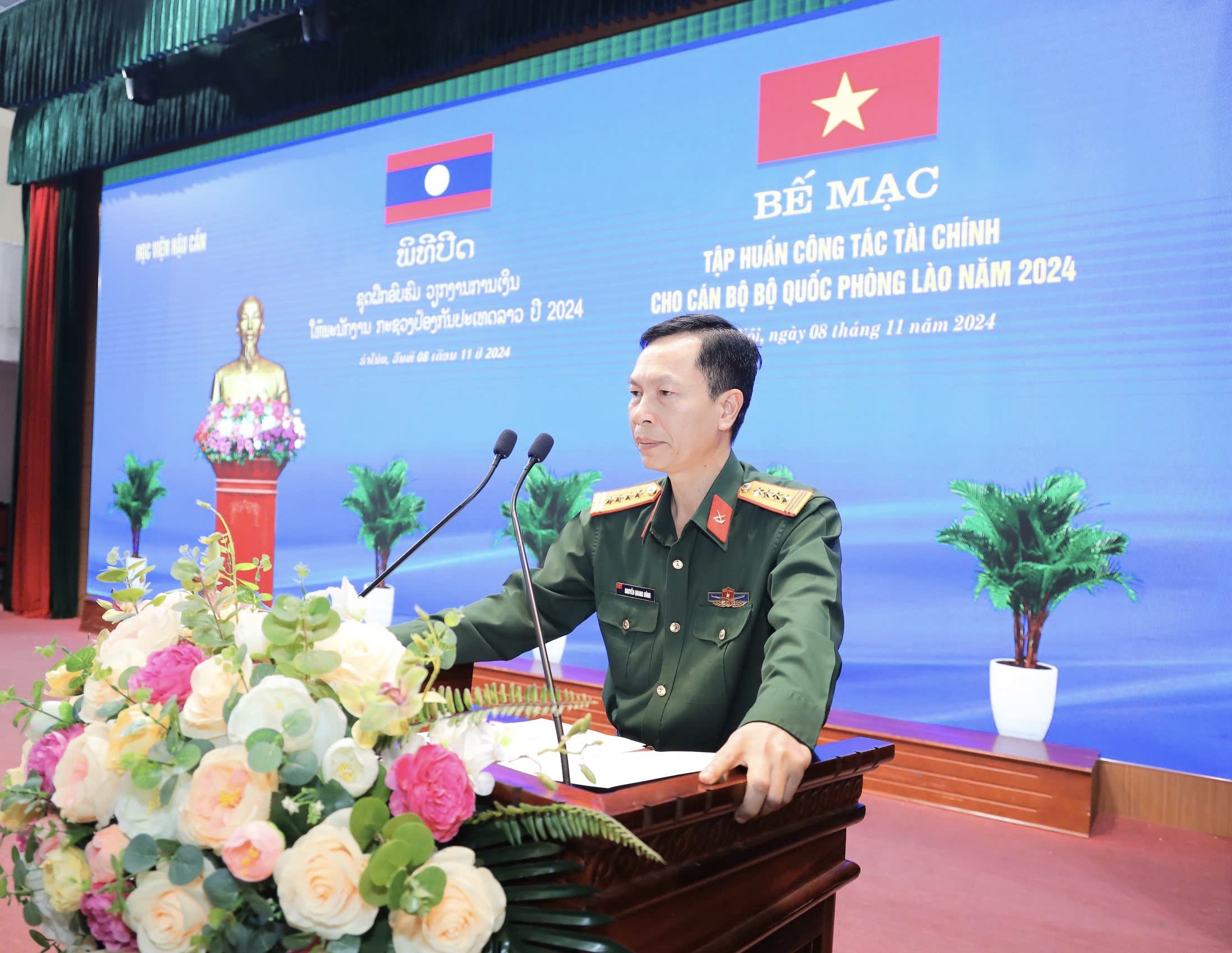 HỌC VIỆN HẬU CẦN TỔ CHỨC BẾ MẠC TẬP HUẤN NGẮN HẠN CÔNG TÁC TÀI CHÍNH CHO CÁN BỘ BỘ QUỐC PHÒNG LÀO NĂM HỌC 2024 - 2025