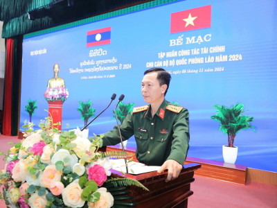 HỌC VIỆN HẬU CẦN TỔ CHỨC BẾ MẠC TẬP HUẤN NGẮN HẠN CÔNG TÁC TÀI CHÍNH CHO CÁN BỘ BỘ QUỐC PHÒNG LÀO NĂM HỌC 2024 - 2025