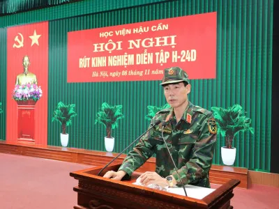 HỌC VIỆN HẬU CẦN TỔ CHỨC RÚT KINH NGHIỆM DIỄN TẬP H-24D