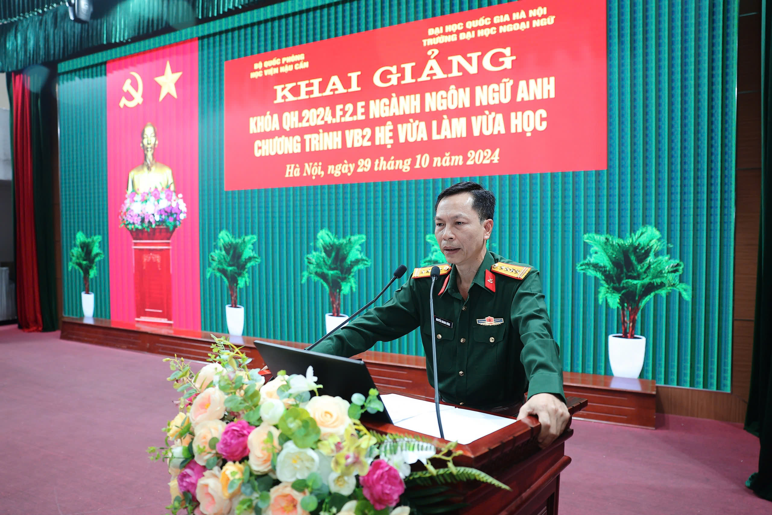 KHAI GIẢNG LỚP ĐÀO TẠO VĂN BẰNG 2 NGÔN NGỮ ANH TẠI HỌC VIỆN HẬU CẦN NĂM 2024