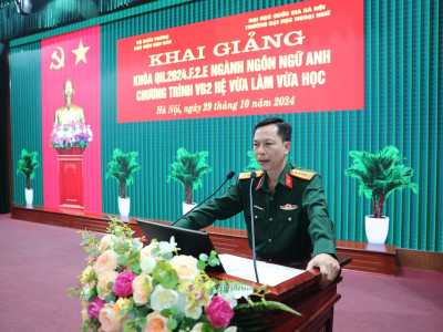 KHAI GIẢNG LỚP ĐÀO TẠO VĂN BẰNG 2 NGÔN NGỮ ANH TẠI HỌC VIỆN HẬU CẦN NĂM 2024