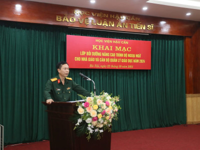 KHAI MẠC LỚP BỒI DƯỠNG NÂNG CAO TRÌNH ĐỘ NGOẠI NGỮ CHO NHÀ GIÁO VÀ CÁN BỘ QUẢN LÝ GIÁO DỤC NĂM 2024
