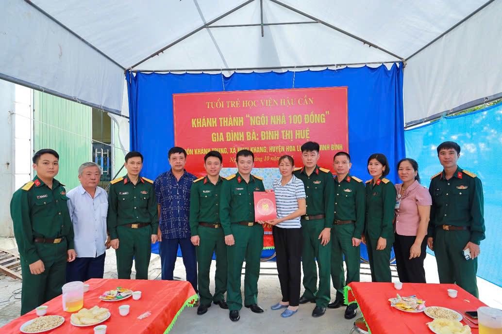 HỌC VIỆN HẬU CẦN KHÁNH THÀNH, BÀN GIAO “NGÔI NHÀ 100 ĐỒNG”