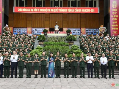 THƯỢNG TƯỚNG TRỊNH VĂN QUYẾT DỰ VÀ CHỈ ĐẠO ĐẠI HỘI THI ĐUA QUYẾT THẮNG HỌC VIỆN HẬU CẦN
