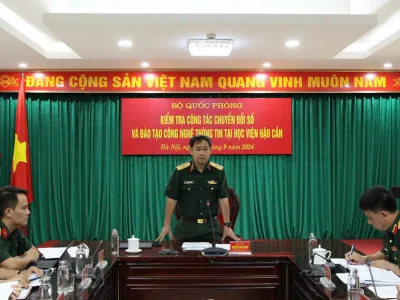 KIỂM TRA CHUYÊN SÂU CÔNG TÁC CHUYỂN ĐỔI SỐ VÀ ĐÀO TẠO CÔNG NGHỆ THÔNG TIN TẠI HỌC VIỆN HẬU CẦN