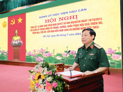 HỌC VIỆN HẬU CẦN: ĐƯA NGHỊ QUYẾT SỐ 689 CỦA QUÂN UỶ TRUNG ƯƠNG VÀO THỰC TIỄN TỪNG NHIỆM VỤ