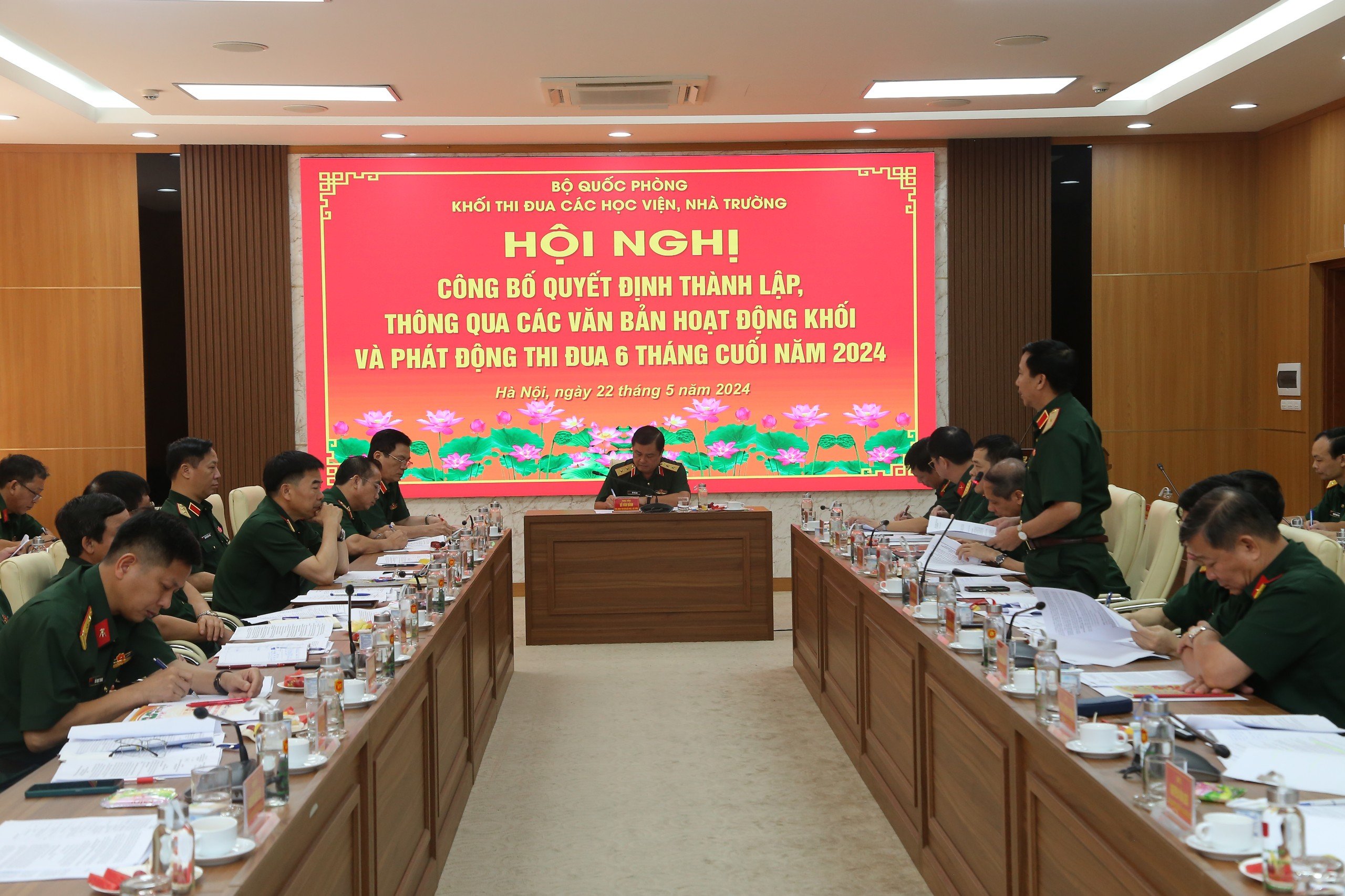 THỦ TRƯỞNG HỌC VIỆN DỰ HỘI NGHỊ CÔNG BỐ QUYẾT ĐỊNH THÀNH LẬP KHỐI THI ĐUA