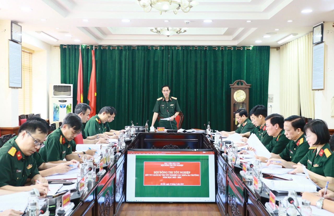 HỘI ĐỒNG THI TỐT NGHIỆP CỦA HỌC VIỆN HỌP XÉT TƯ CÁCH DỰ THI TỐT NGHIỆP CÁC KHOÁ RA TRƯỜNG NĂM HỌC 2023 – 2024