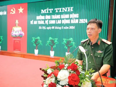 HỌC VIỆN HẬU CẦN MÍT TINH HƯỞNG ỨNG THÁNG HÀNH ĐỘNG VỀ AN TOÀN, VỆ SINH LAO ĐỘNG