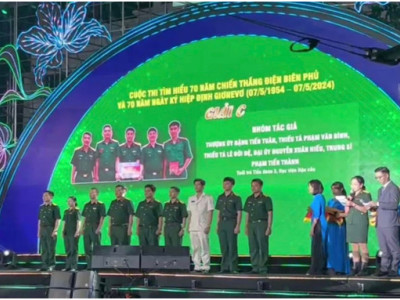 ĐOÀN CƠ SỞ TIỂU ĐOÀN 3, HỌC VIỆN HẬU CẦN ĐẠT GIẢI C  CUỘC THI TÌM HIỂU 70 NĂM CHIẾN THẮNG ĐIỆN BIÊN PHỦ  VÀ 70 NĂM KÝ KẾT HIỆP ĐỊNH GIƠ-NE-VƠ “KHÁT VỌNG NON SÔNG”