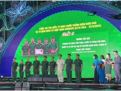 ĐOÀN CƠ SỞ TIỂU ĐOÀN 3, HỌC VIỆN HẬU CẦN ĐẠT GIẢI C  CUỘC THI TÌM HIỂU 70 NĂM CHIẾN THẮNG ĐIỆN BIÊN PHỦ  VÀ 70 NĂM KÝ KẾT HIỆP ĐỊNH GIƠ-NE-VƠ “KHÁT VỌNG NON SÔNG”