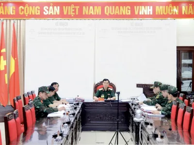 THỦ TRƯỞNG HỌC VIỆN KIỂM TRA, ĐỘNG VIÊN CÁC BỘ PHẬN THAM GIA DIỄN TẬP
