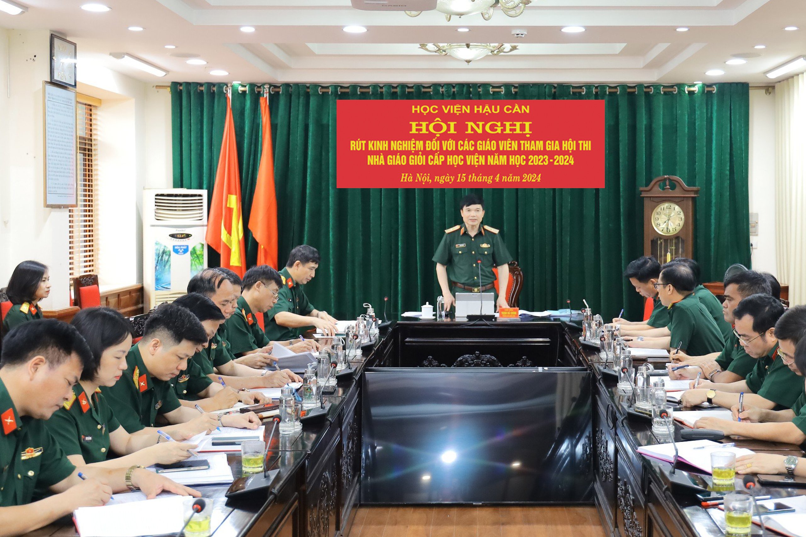 HỘI NGHỊ RÚT KINH NGHIỆM ĐỐI VỚI CÁN BỘ, GIẢNG VIÊN THAM GIA HỘI THI NHÀ GIÁO GIỎI CẤP HỌC VIỆN NĂM HỌC 2023 - 2024