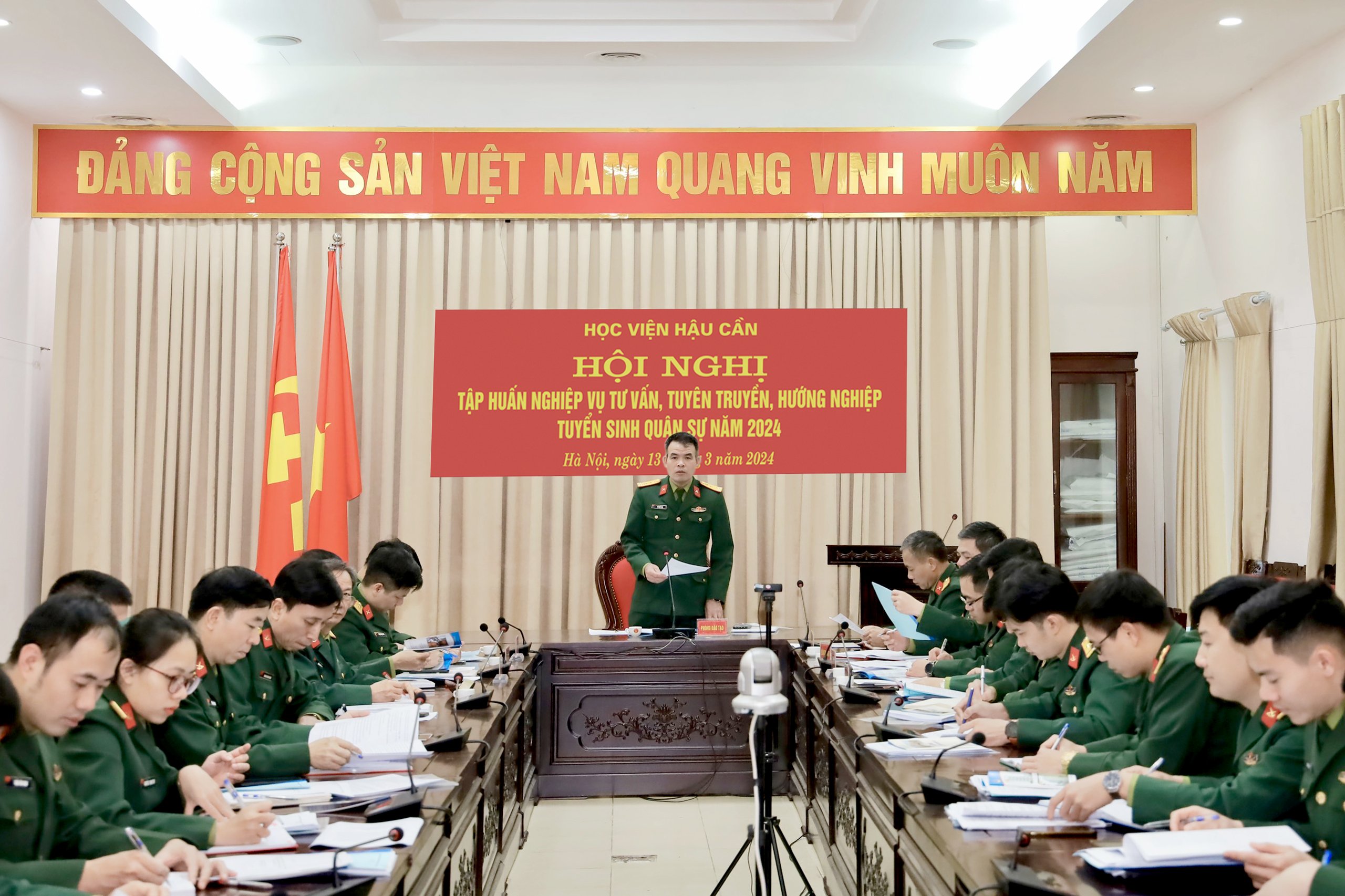 HỌC VIỆN HẬU CẦN TỔ CHỨC HỘI NGHỊ TẬP HUẤN  NGHIỆP VỤ TƯ VẤN, TUYÊN TRUYỀN, HƯỚNG NGHIỆP  TUYỂN SINH QUÂN SỰ NĂM 2024