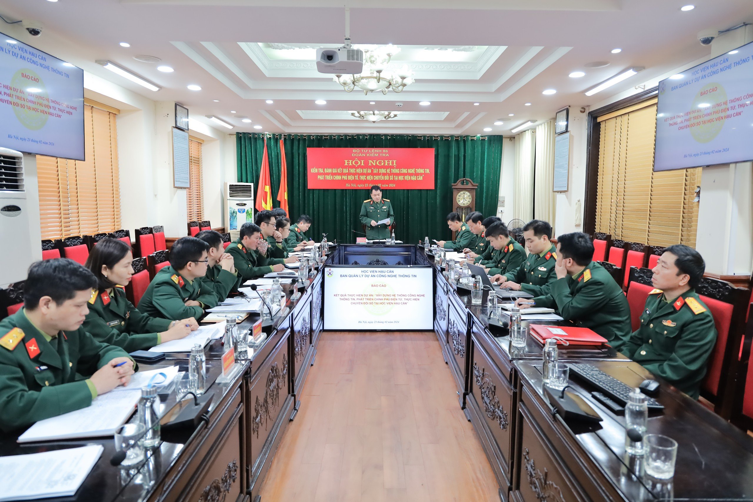 KIỂM TRA, ĐÁNH GIÁ KẾT QUẢ THỰC HIỆN DỰ ÁN “XÂY DỰNG HỆ THỐNG CÔNG NGHỆ THÔNG TIN, PHÁT TRIỂN CHÍNH PHỦ ĐIỆN TỬ, THỰC HIỆN CHUYỂN ĐỔI SỐ TẠI HỌC VIỆN”