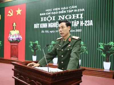 HỌC VIỆN HẬU CẦN TỔ CHỨC HỘI NGHỊ RÚT KINH NGHIỆM DIỄN TẬP
