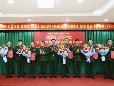 HỌC VIỆN HẬU CẦN TỔ CHỨC HỘI NGHỊ TRAO QUYẾT ĐỊNH BỔ NHIỆM CHỨC DANH PHÓ GIÁO SƯ NĂM 2023