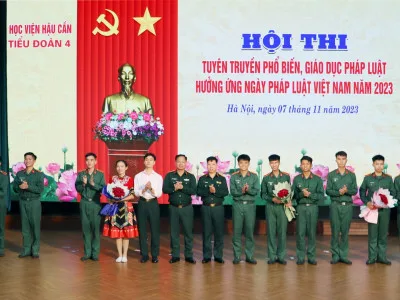 TIỂU ĐOÀN 4 TỔ CHỨC THÀNH CÔNG HỘI THI TUYÊN TRUYỀN, PHỔ BIẾN, GIÁO DỤC PHÁP LUẬT NĂM 2023
