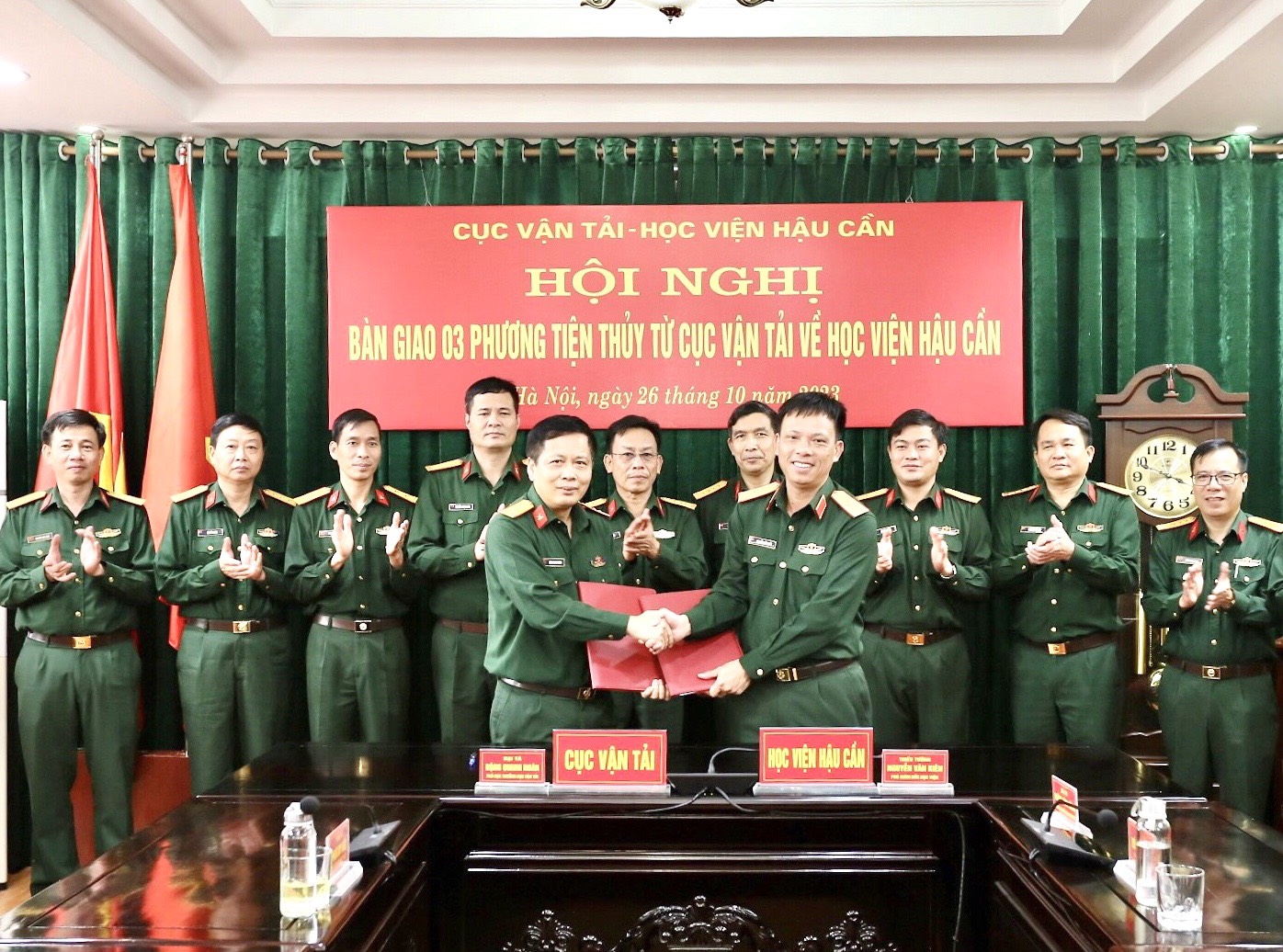 HỌC VIỆN HẬU CẦN TIẾP NHẬN 03 PHƯƠNG TIỆN THỦY TỪ CỤC VẬN TẢI, TỔNG CỤC HẬU CẦN