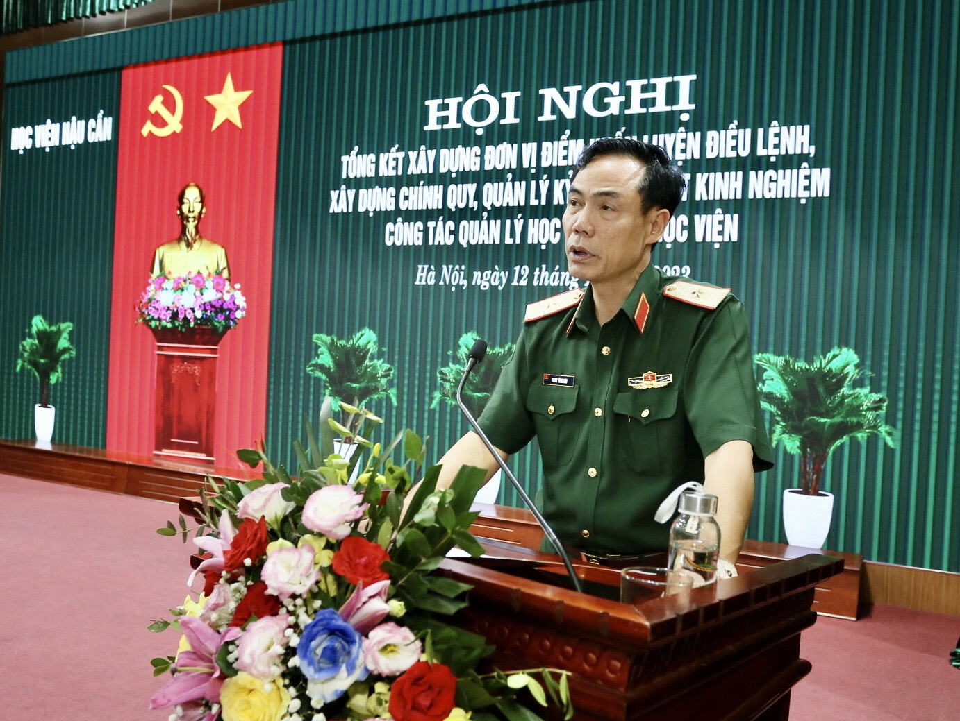 HỌC VIỆN HẬU CẦN TỔ CHỨC HỘI NGHỊ TỔNG KẾT XÂY DỰNG ĐƠN VỊ ĐIỂM HUẤN LUYỆN ĐIỀU LỆNH, XÂY DỰNG CHÍNH QUY, QUẢN LÝ KỶ LUẬT VÀ RÚT KINH NGHIỆM CÔNG TÁC  QUẢN LÝ HỌC VIÊN