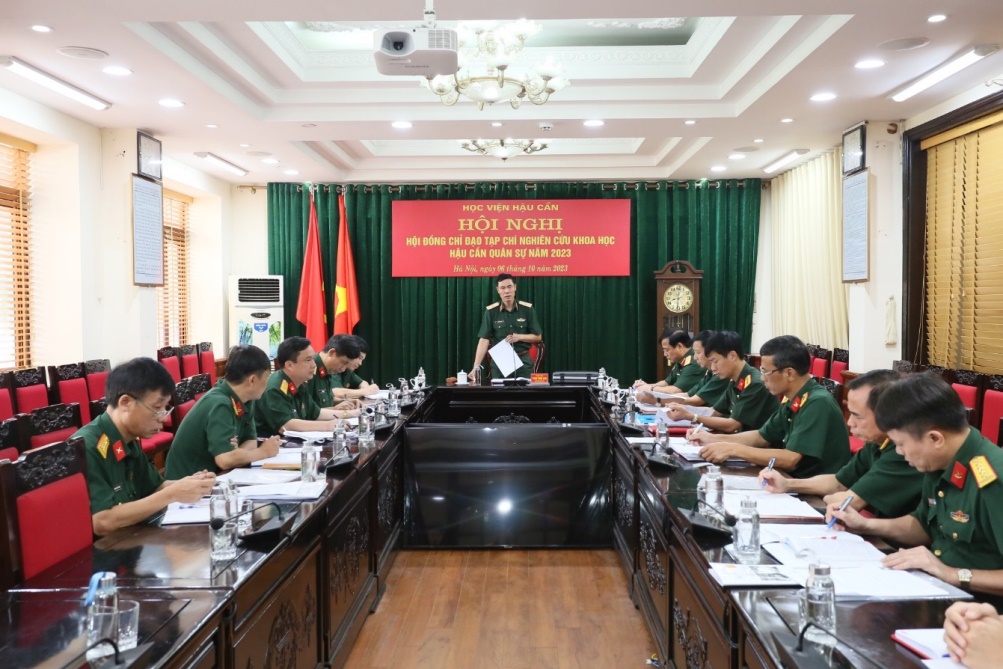 HỘI NGHỊ HỘI ĐỒNG CHỈ ĐẠO TẠP CHÍ NGHIÊN CỨU KHOA HỌC HẬU CẦN QUÂN SỰ NĂM HỌC 2023 - 2024