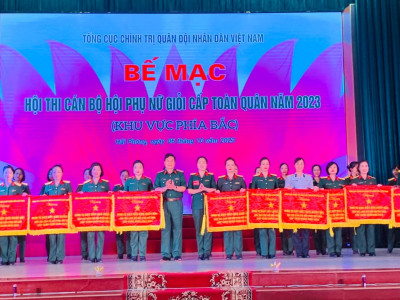 PHỤ NỮ HỌC VIỆN HẬU CẦN ĐẠT KẾT QUẢ XUẤT SẮC HỘI THI CÁN BỘ HỘI PHỤ NỮ GIỎI CẤP TOÀN QUÂN NĂM 2023