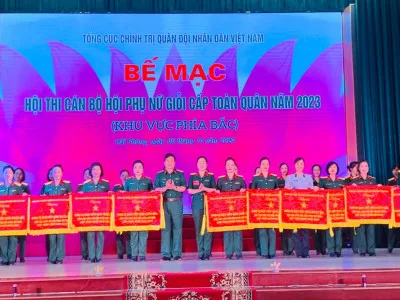 PHỤ NỮ HỌC VIỆN HẬU CẦN ĐẠT KẾT QUẢ XUẤT SẮC HỘI THI CÁN BỘ HỘI PHỤ NỮ GIỎI CẤP TOÀN QUÂN NĂM 2023