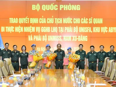 VIỆT NAM CỬ THÊM 3 SĨ QUAN THAM GIA HOẠT ĐỘNG GÌN GIỮ HÒA BÌNH LIÊN HỢP QUỐC