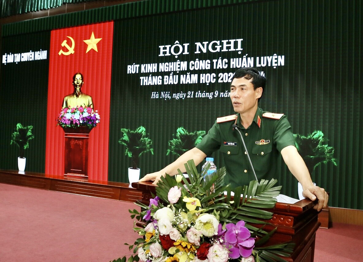 RÚT KINH NGHIỆM CÔNG TÁC HUẤN LUYỆN THÁNG ĐẦU  NĂM HỌC 2023 - 2024 Ở CÁC HỆ QUẢN LÝ HỌC VIÊN - HỌC VIỆN HẬU CẦN