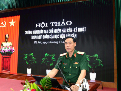 XÂY DỰNG CHƯƠNG TRÌNH ĐÀO TẠO CHỦ NHIỆM HẬU CẦN – KỸ THUẬT TRUNG (LỮ) ĐOÀN SÁT THỰC TIỄN