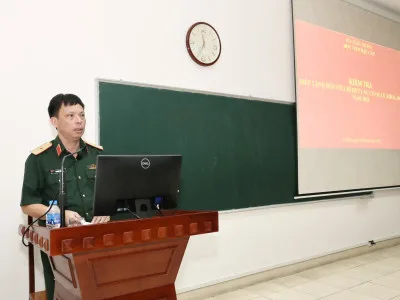 HỌC VIỆN HẬU CẦN TỔ CHỨC KIỂM TRA ĐIỀU LỆNH ĐỐI VỚI CHỈ HUY CƠ QUAN, KHOA GIÁO VIÊN, ĐƠN VỊ