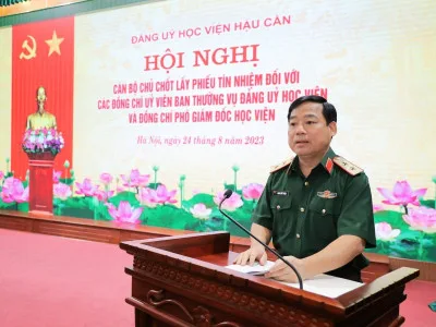 ĐẢNG UỶ HỌC VIỆN HẬU CẦN LẤY PHIẾU TÍN NHIỆM                           ĐỐI VỚI CÁC ĐỒNG CHÍ UỶ VIÊN BAN THƯỜNG VỤ ĐẢNG UỶ                 VÀ PHÓ GIÁM ĐỐC HỌC VIỆN
