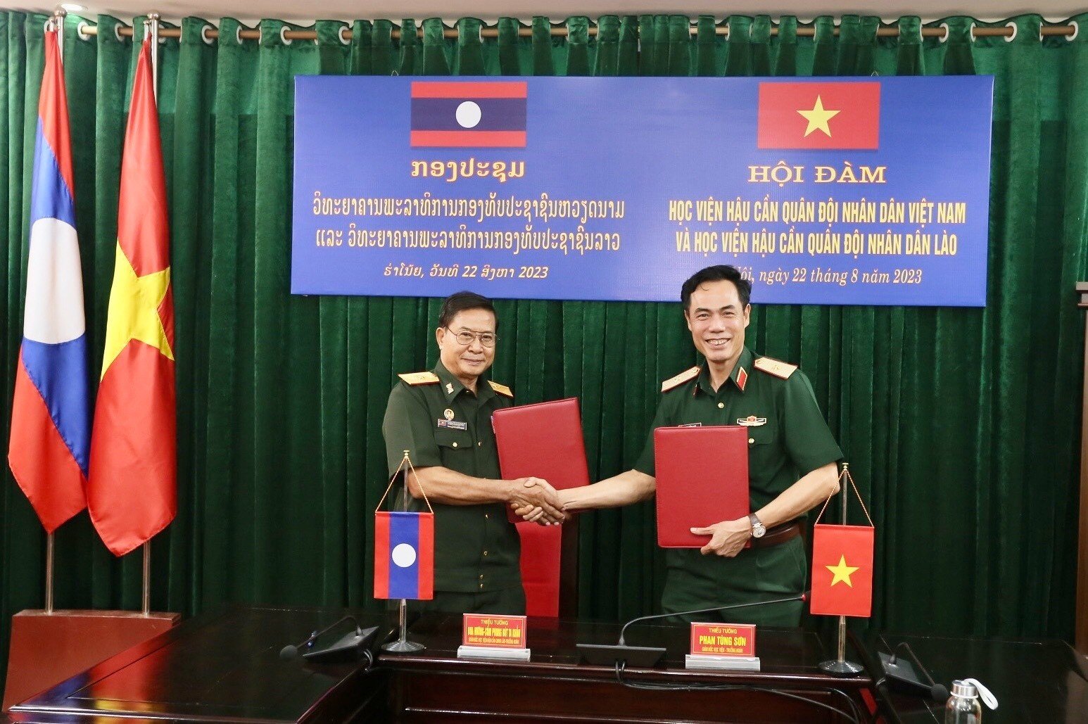 HỌC VIỆN HẬU CẦN QĐND VIỆT NAM  VÀ HỌC VIỆN HẬU CẦN QĐND LÀO TĂNG CƯỜNG HỢP TÁC GIÁO DỤC, ĐÀO TẠO