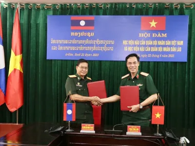 HỌC VIỆN HẬU CẦN QĐND VIỆT NAM  VÀ HỌC VIỆN HẬU CẦN QĐND LÀO TĂNG CƯỜNG HỢP TÁC GIÁO DỤC, ĐÀO TẠO