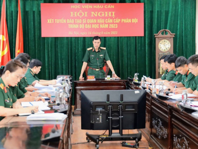 HỘI ĐỒNG TUYỂN SINH HỌC VIỆN HẬU CẦN  TỔ CHỨC XÉT TUYỂN ĐÀO TẠO SĨ QUAN HẬU CẦN CẤP PHÂN ĐỘI TRÌNH ĐỘ ĐẠI HỌC NĂM 2023