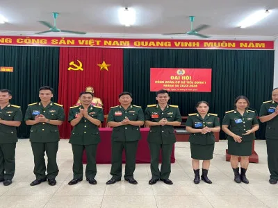 CÔNG ĐOÀN CƠ SỞ TIỂU ĐOÀN 1 TỔ CHỨC THÀNH CÔNG ĐẠI HỘI CÔNG ĐOÀN CƠ SỞ NHIỆM KỲ 2023-2028