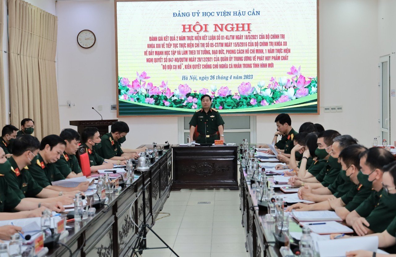 HỌC VIỆN HẬU CẦN TỔ CHỨC HỘI NGHỊ ĐÁNH GIÁ KẾT QUẢ 2 NĂM THỰC HIỆN KẾT LUẬN SỐ 01 CỦA BỘ CHÍNH TRỊ, 1 NĂM THỰC HIỆN NGHỊ QUYẾT SỐ 847 CỦA QUÂN ỦY TRUNG ƯƠNG