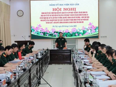HỌC VIỆN HẬU CẦN TỔ CHỨC HỘI NGHỊ ĐÁNH GIÁ KẾT QUẢ 2 NĂM THỰC HIỆN KẾT LUẬN SỐ 01 CỦA BỘ CHÍNH TRỊ, 1 NĂM THỰC HIỆN NGHỊ QUYẾT SỐ 847 CỦA QUÂN ỦY TRUNG ƯƠNG