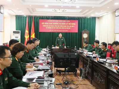 HỘI NGHỊ BAN THƯỜNG VỤ ĐẢNG ỦY MỞ RỘNG THÔNG QUA QUY HOẠCH TỔNG MẶT BẰNG DOANH TRẠI KHU VỰC 2 VÀ PHƯƠNG ÁN XÂY DỰNG NHÀ CÔNG VỤ KHU VỰC 1.