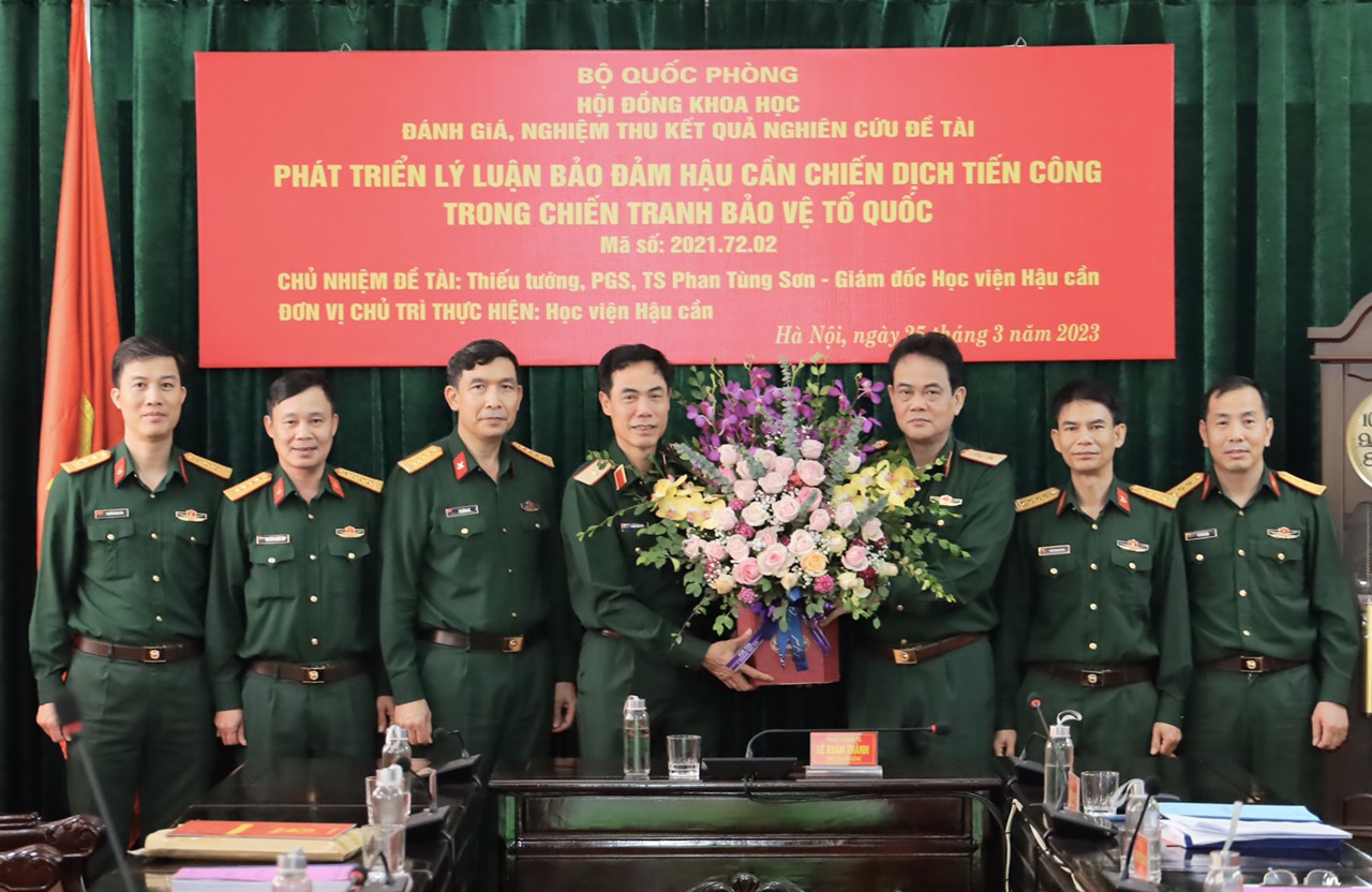HỘI ĐỒNG KHOA HỌC CẤP BỘ QUỐC PHÒNG ĐÁNH GIÁ NGHIỆM THU KẾT QUẢ NGHIÊN CỨU ĐỀ TÀI KHOA HỌC CỦA HỌC VIỆN HẬU CẦN