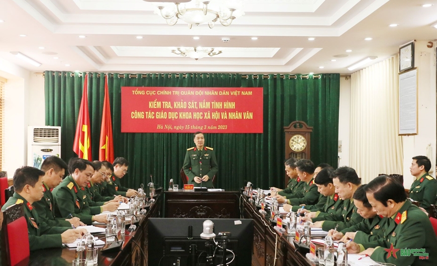 KIỂM TRA CÔNG TÁC GIÁO DỤC KHOA HỌC XÃ HỘI VÀ NHÂN VĂN TẠI HỌC VIỆN HẬU CẦN