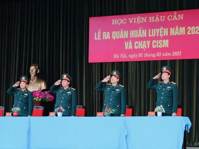 HỌC VIỆN HẬU CẦN TỔ CHỨC LỄ RA QUÂN HUẤN LUYỆN NĂM 2023