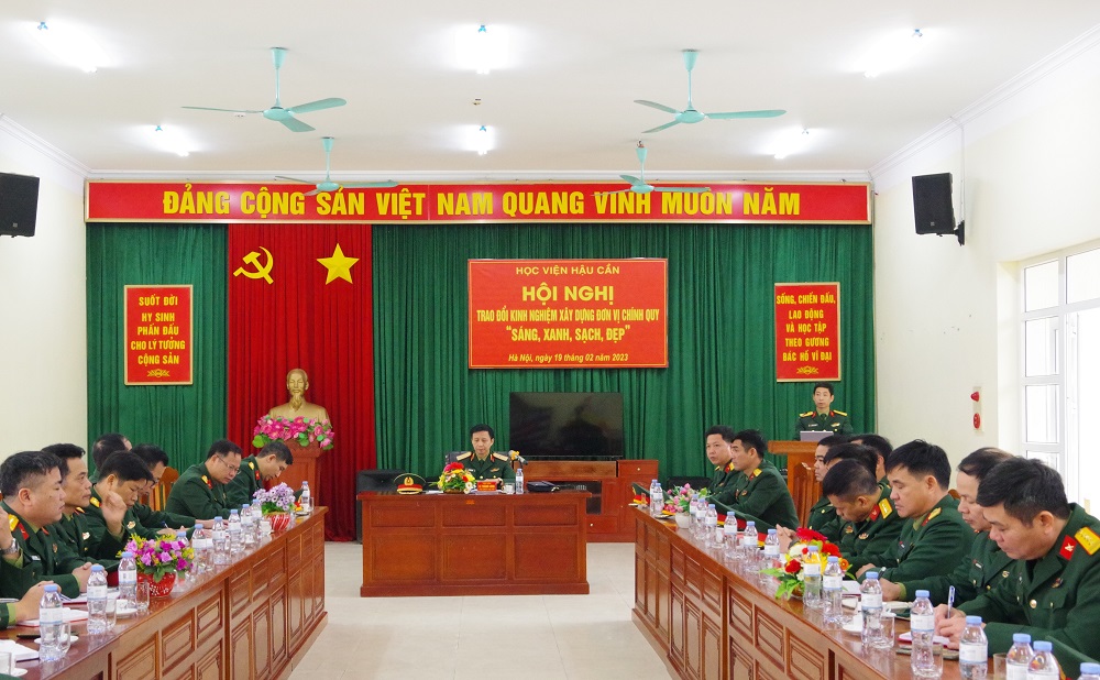 HỌC VIỆN HẬU CẦN ĐẨY MẠNH XÂY DỰNG ĐƠN VỊ  CHÍNH QUY, SÁNG, XANH, SẠCH, ĐẸP