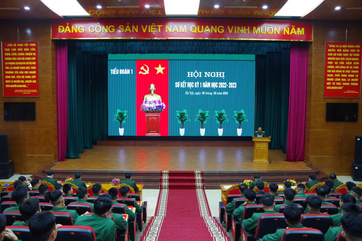 TIỂU ĐOÀN 1 TỔ CHỨC SƠ KẾT HỌC KỲ 1 NĂM HỌC 2022-2023